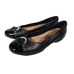 Clarks Neenah Vine Black Flats Shoes Women's Size 8.5